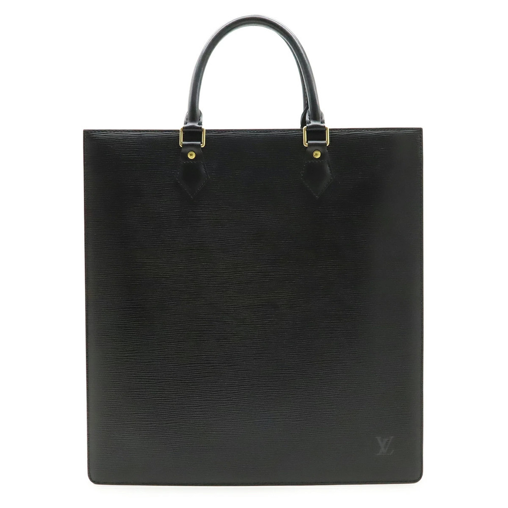 LOUIS VUITTON Epi Sac Plat Tote Bag Handbag Business Square Noir Black